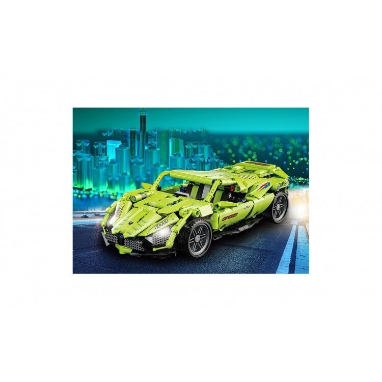 Set constructie Auto, pachet ansamblare masina, 509 piese micro, Verde, copii 6 ani+ - 2 | YEO