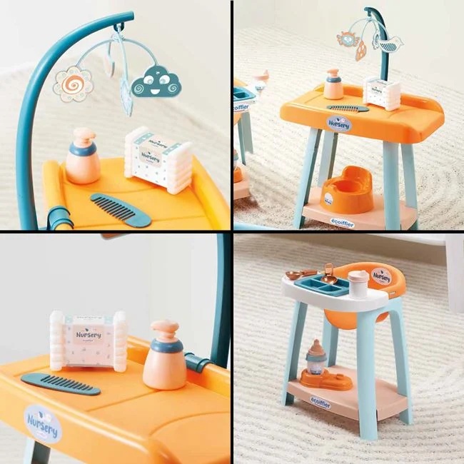 Set de joaca Ciel pentru ingrijirea bebelusului 3in1, include scaun si accesorii, varsta 18+ luni, 38.5x13x58.5cm, multicolor - 1 | YEO