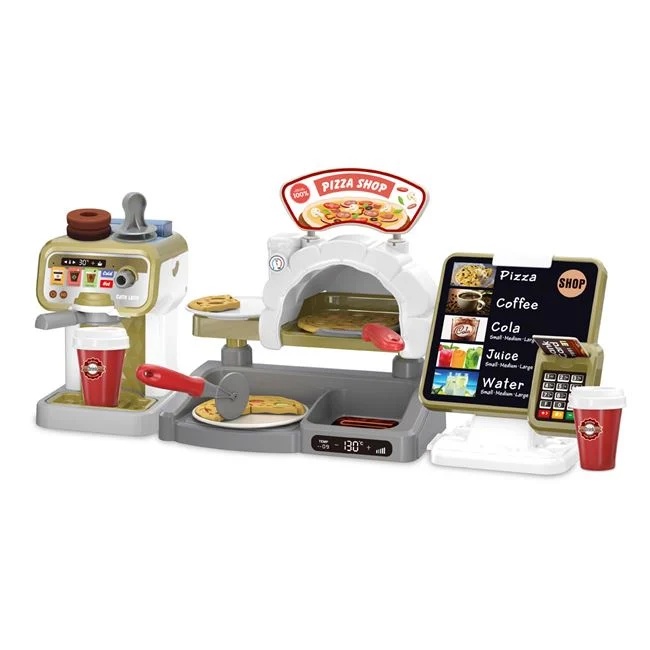 Set de joaca cu casa de marcat, cuptor, cafetiera si sunete, varsta 3+ ani, 52x16x27cm, multicolor - 1 | YEO