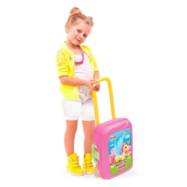 Set de joaca valiza cu roti, cu 18 piese pentru coafor, din plastic, 24x12x36cm, multicolor - 2 | YEO