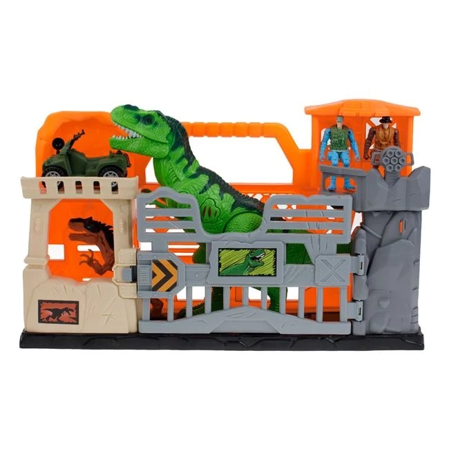 Set de joaca, valiza tip parc dinozauri, cu sunete si lumini, 51x13x30cm, multicolor - 1 | YEO