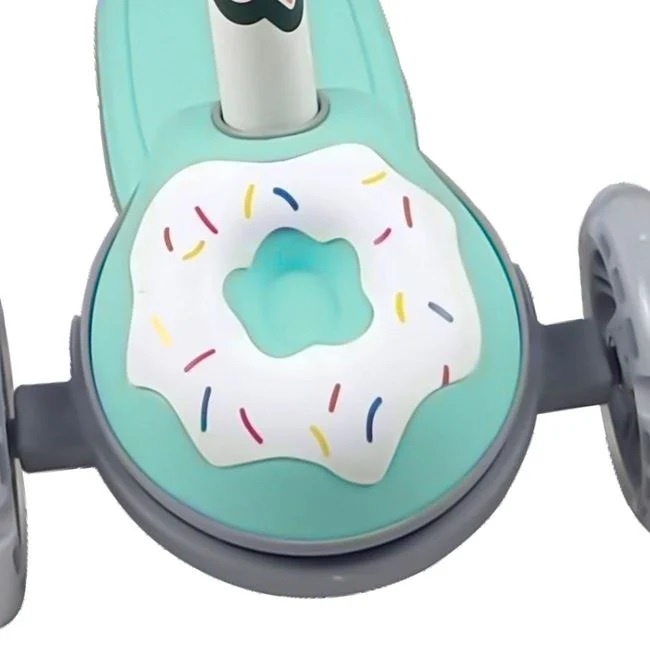 Trotineta 3D, model Donut, roti cu LED, 3ani+, 60 kg, verde - 1 | YEO