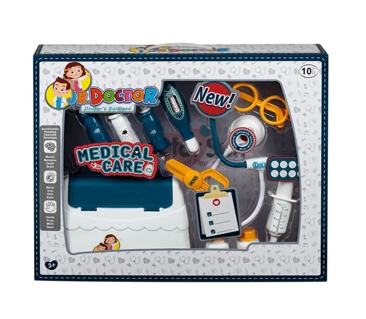 Trusa Medicala de Joaca, cu Unelte, Sunet si Lumini, 10 piese, 3ani+