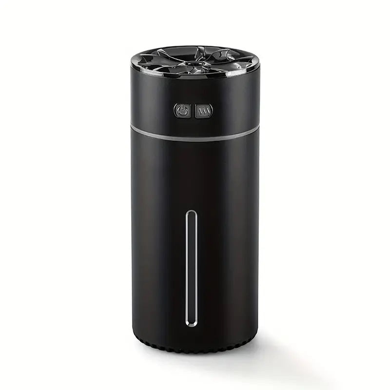 Umidificator si Difuzor de Parfum Pentru Casa sau Masina, Compact, Fara Fir, 300ml, 2W, Auriu/Negru - 1 | YEO