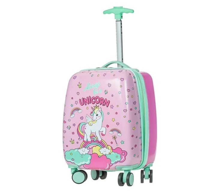 Valiza tip troler pentru copii, model unicorn, 22L, 30x 21x50 cm - 2 | YEO