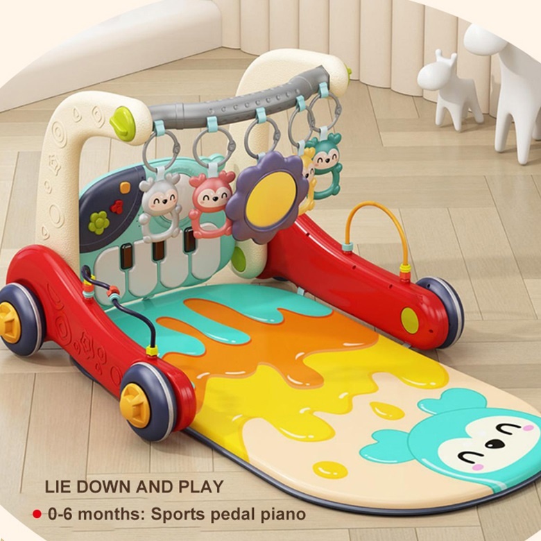 Antemergator si saltea cu centru activitati pentru bebelusi 0-9+ luni, multifunctional, 40 x 54 x 78 cm, multicolor - 3 | YEO