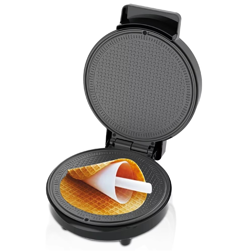 Aparat de facut conuri de vafe, RAF R2223, 1000 W, diametru 20 cm, negru - 1 | YEO