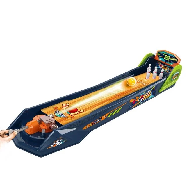 Bowling electronic cu sunet si lumina, ecran LCD, varsta 3+ ani, 89x14.5x25cm, negru