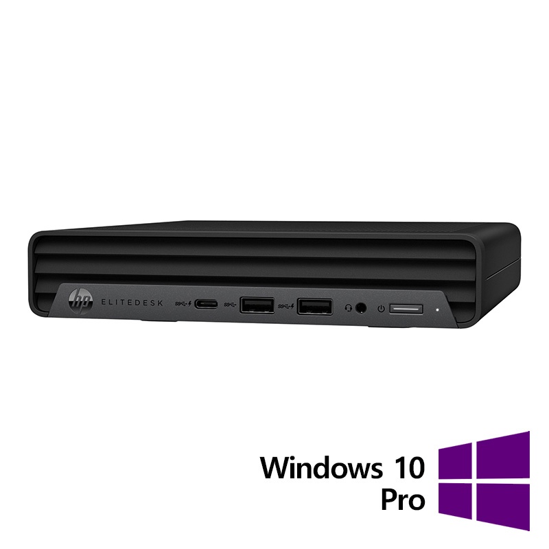 Calculator Refurbished HP EliteDesk 800 G6 Mini PC Intel Core i5-10500T 2.30 - 3.80GHz 8GB DDR4 256GB SSD + Windows 10 Pro