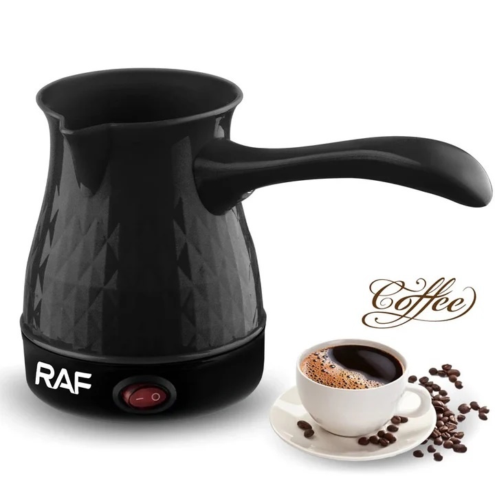 Ceainic electric si filtru de cafea, 2 in 1, RAF R.126, 600W, 500ml, functie anti-uscaciune, negru/verde/roz/gri - 1 | YEO