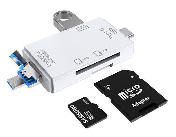 Cititor de Carduri de memorie SD, MicroSD/TF cu USB, USB Type-C 3.1, Micro USB - 1 | YEO