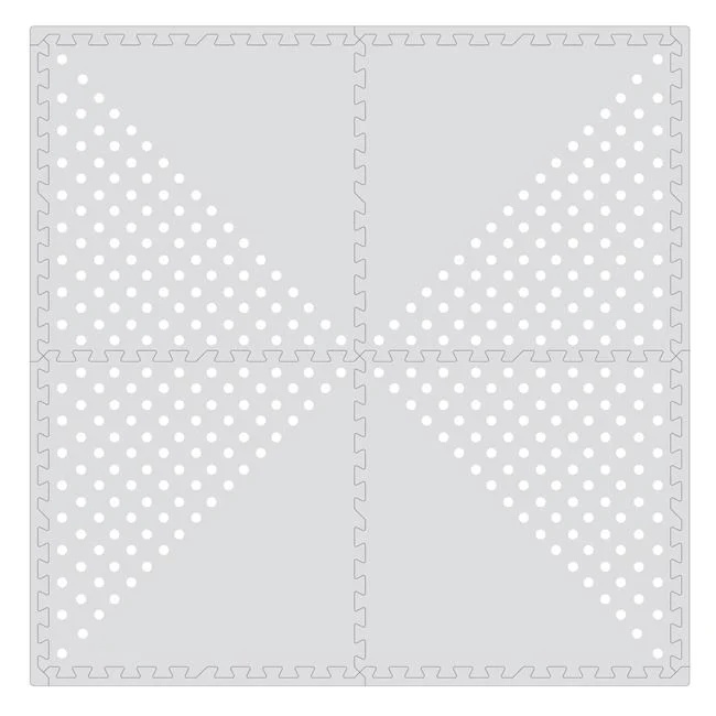 Covor puzzle modular, dimensiuni 61.5x61.5x0.9cm, 4buc, gri - 1 | YEO
