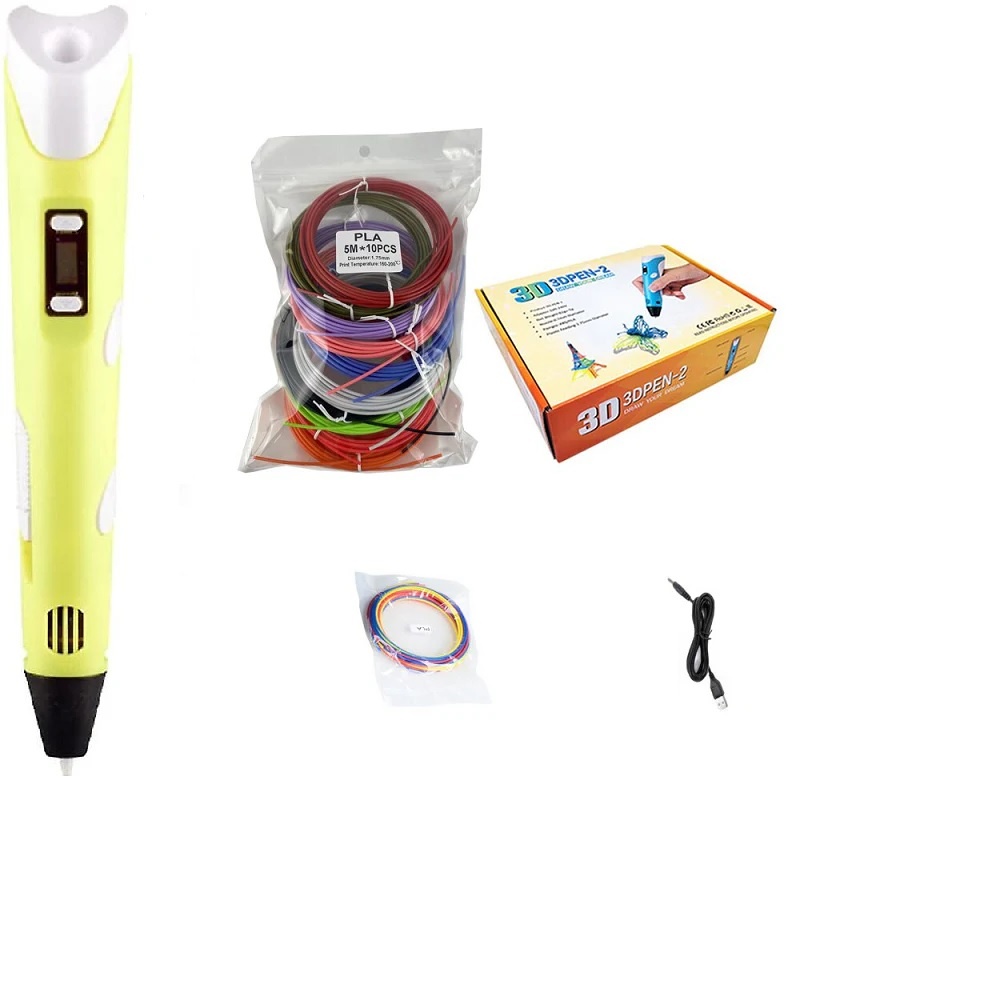 Creion 3D cu display LCD, 50m filament inclus - 2 | YEO