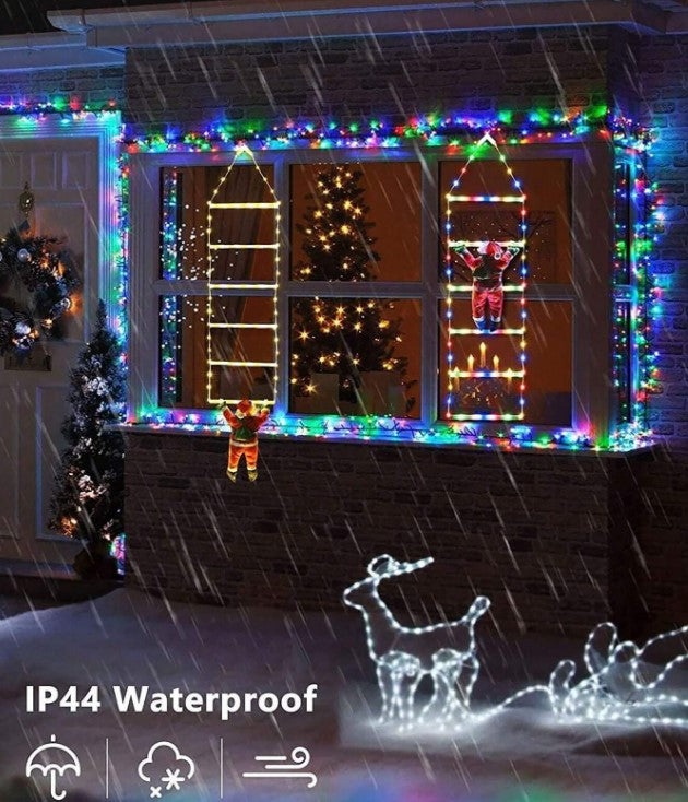 Decoratiune Mos Craciun pe Scara cu 20 LED-uri Multicolore, IP65, Dimensiune 160x25cm - 3 | YEO