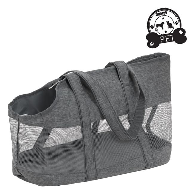 Geanta de transport animale de companie, tip marsupiu, dimensiuni 50x22x29cm, gri