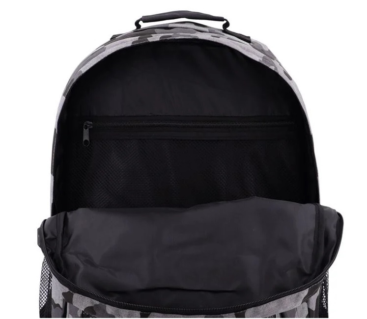 Ghiozdan pentru scoala, Model Army cu Plasa, 31x22x45 cm, negru - 2 | YEO