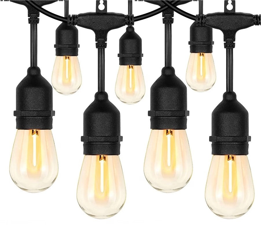 Ghirlanda cu panou solar, 20 becuri E27, 2700K, 13m lungime, 8 functii si telecomanda, lumina calda - 3 | YEO