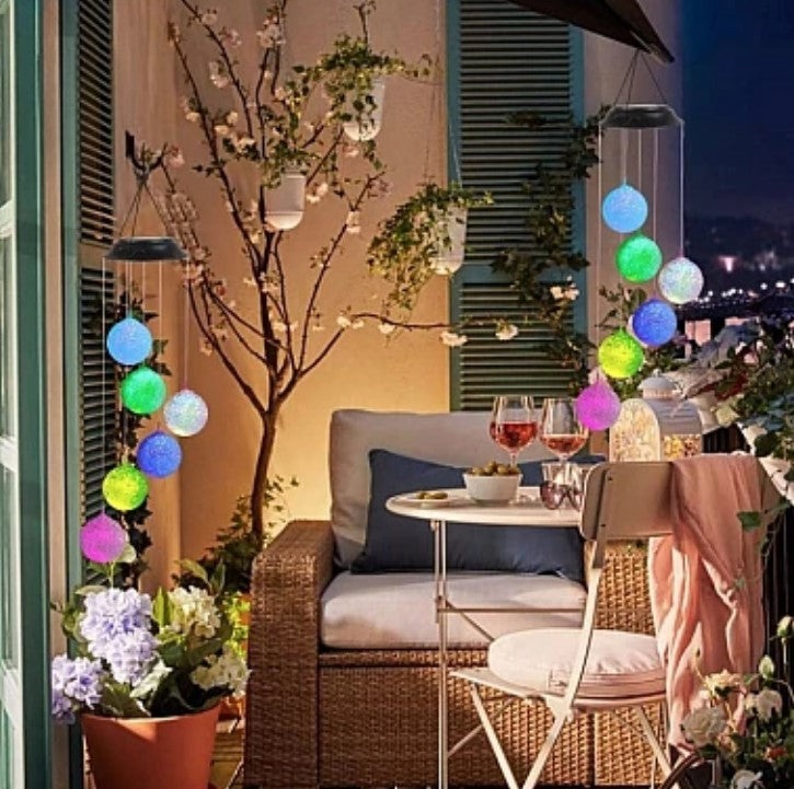 Lampa Solara A148-FL8 Clopotel de Vant cu Bulgari de Zapada RGB - 1 | YEO