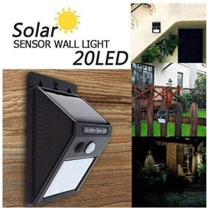 Lampa Solara de Perete cu Senzor de Miscare si de Noapte, 20 LED-uri - 1 | YEO