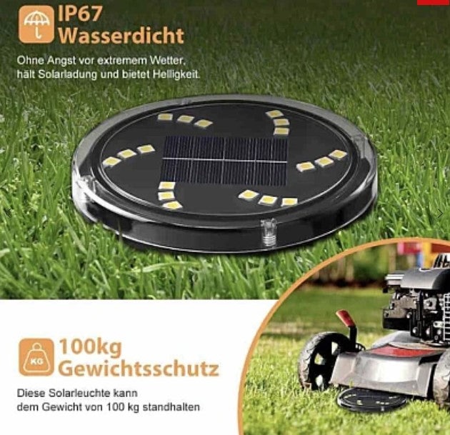 Lampa solara de podea A117 T18 Led rotunda pentru gradina sau terasa - 1 | YEO
