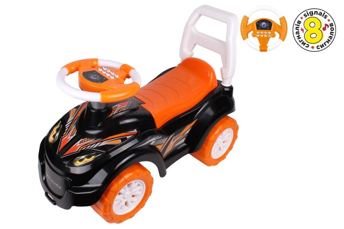 Masinuta premergator pentru copii 3 ani+, Ride On, cu efecte sonore, negru - 1 | YEO