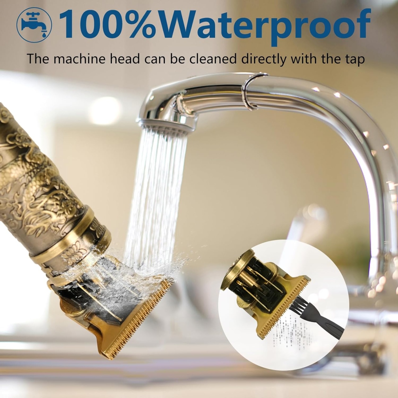 Mini aparat de tuns YM-003, pentru conturat sau desenat, portabil, fara fir, cu incarcare USB - 3 | YEO