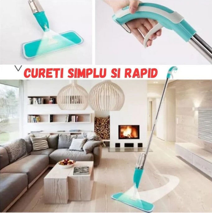 Mop plat cu pulverizator si recipient solutie de 1L - 3 | YEO