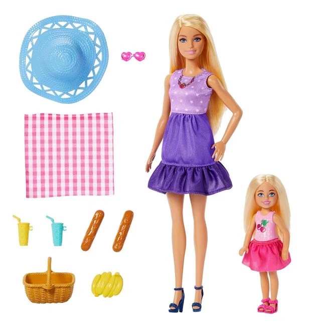 Papusa Barbie si Chelsea la picnic, cu accesorii incluse, varsta 3+ ani, 20x6x33cm, multicolor - 2 | YEO