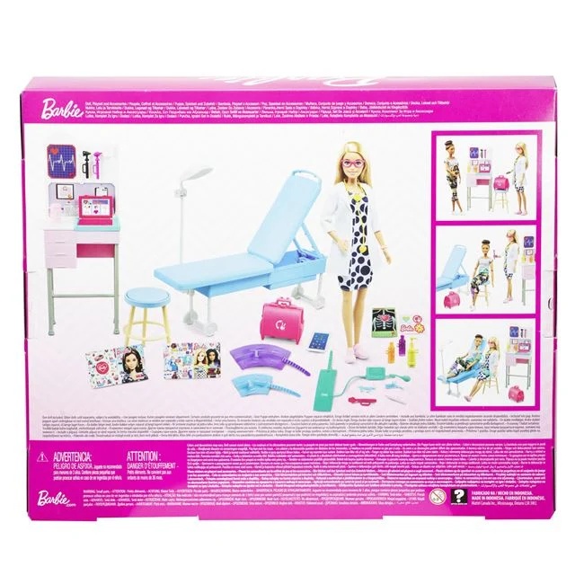Papusa cu cabinet medical Barbie, dimensiune 39.5x9x32.5cm, multicolor - 1 | YEO