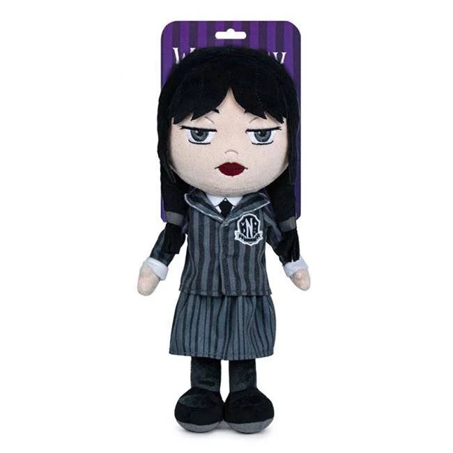 Papusa de plus Wednesday, inaltime 25cm, negru