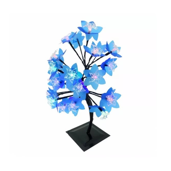 Pomisor Decorativ Iluminat LED, cu Flori, 35 cm Inaltime, 20 Leduri Multicolore, Roz/Rosu/Albastru/Verde - 2 | YEO