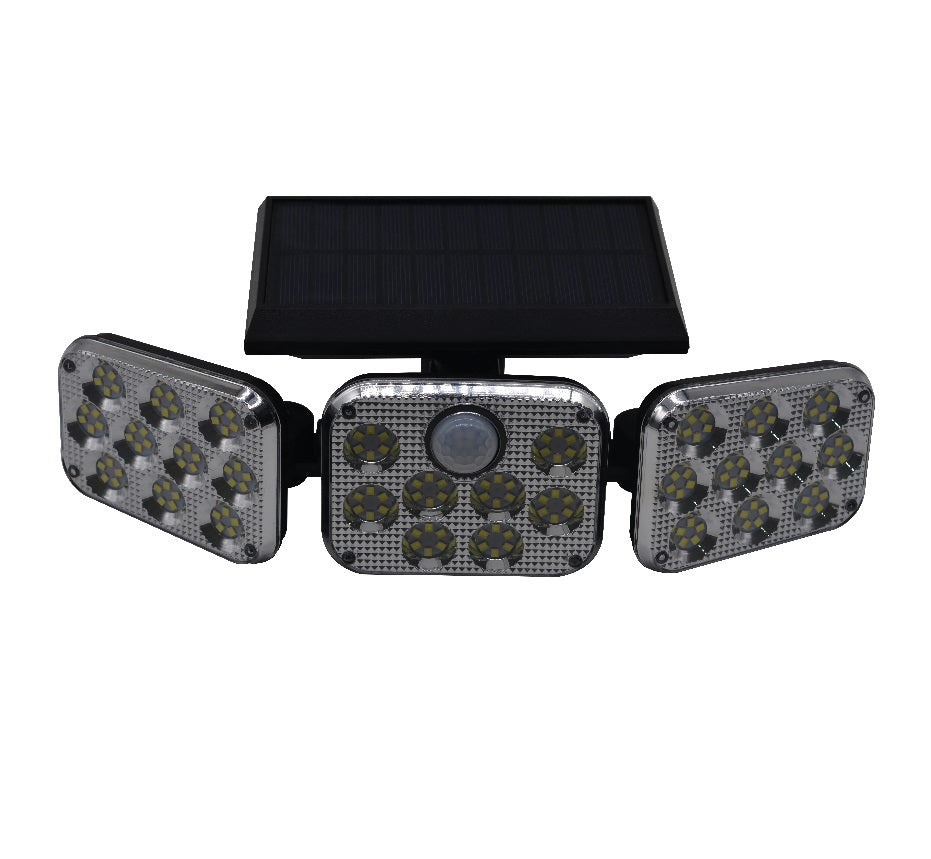 Proiector solar 148 LED, 6500K, baterie 2400mAh, IP44, lumina alb-rece, negru - 2 | YEO