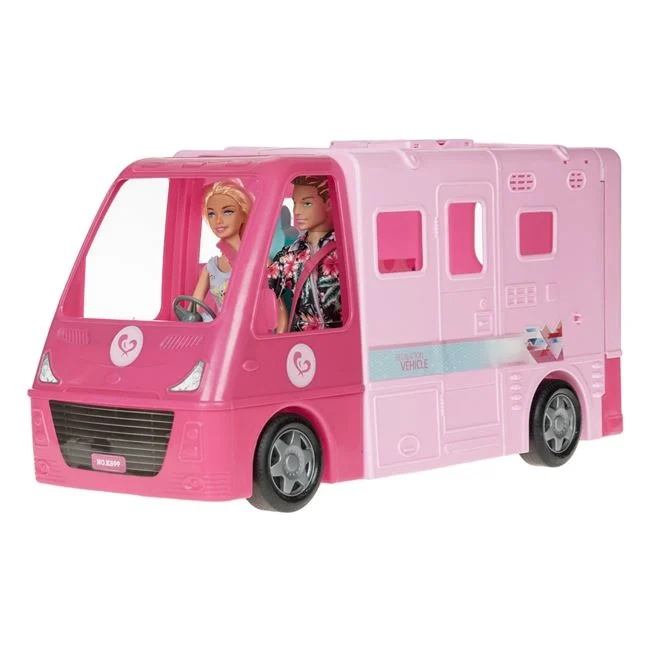 Rulota si bicicleta de jucarie cu papusi incluse, varsta 3+ ani, din plastic, 65x25x29cm, roz - 2 | YEO