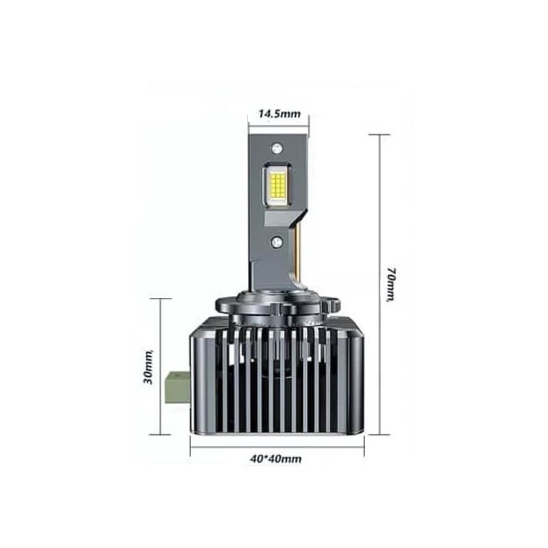 Set 2 becuri LED D3S, BGR10, Canbus, conversie xenon led, 6500K, 10000LM - 2 | YEO