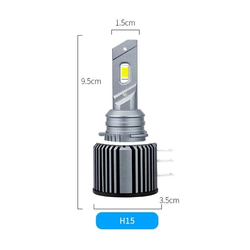 Set 2 becuri LED H15, Canbus, 120W, 12000LM, fara eroare, lumina alb-rece - 2 | YEO