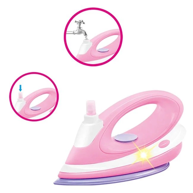 Set masa de calcat, uscator de rufe si fier de calcat, pentru copii, cu sunet si lumina, 39x10x32cm, roz - 1 | YEO