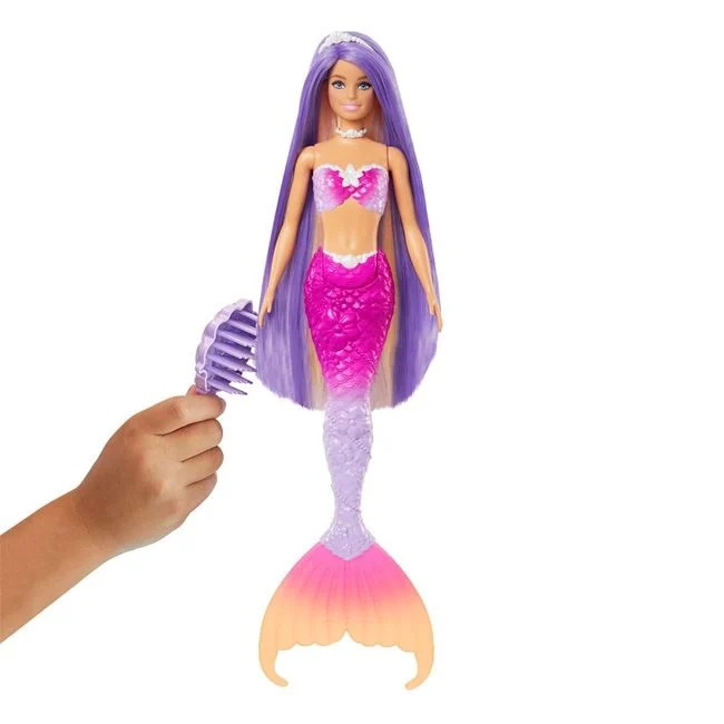 Sirena Barbie transformare magica, include accesorii de styling, varsta de la 9 luni la 3 ani, 19x5x32.5cm, roz - 2 | YEO