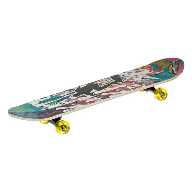 Skate Board din aluminiu, model graffiti, 71x20cm, multicolor - 2 | YEO