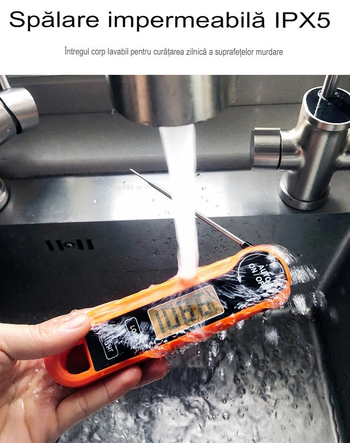 Termometru alimentar digital cu citire imediata, masoara intre -50°C si +300°C, portocaliu - 3 | YEO