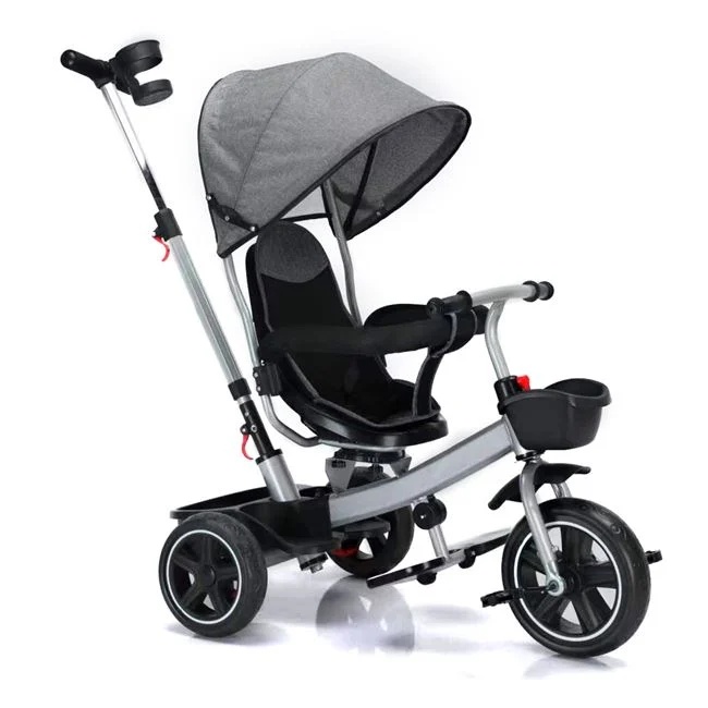 Tricicleta 3in1 cu scaun rotativ, varsta 1-6 ani, greutate maxima 50kg, 78x38x87cm, negru - 1 | YEO