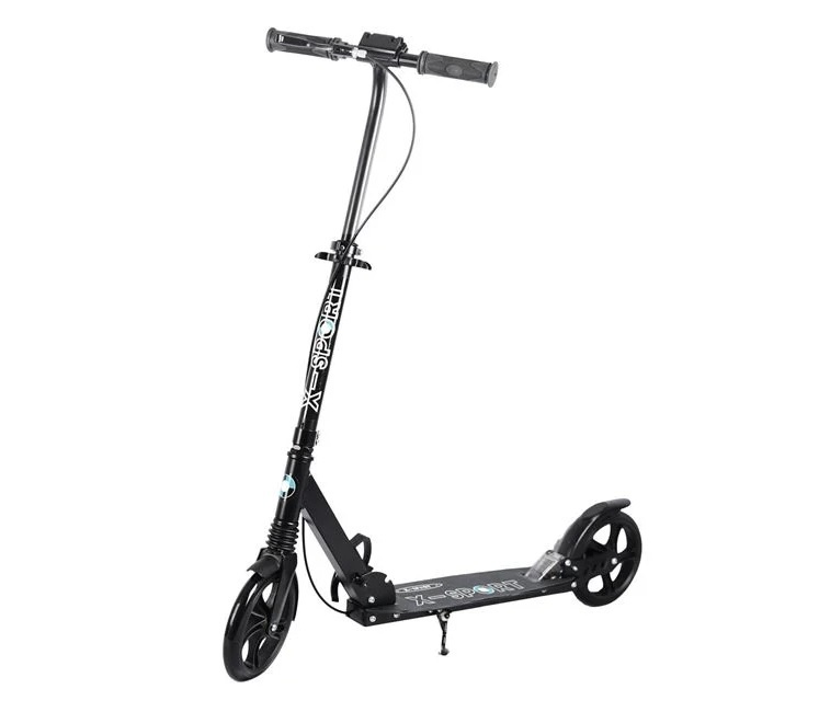 Trotineta din Aluminiu, 7 ani+, 100 kg, metal si plastic, negru