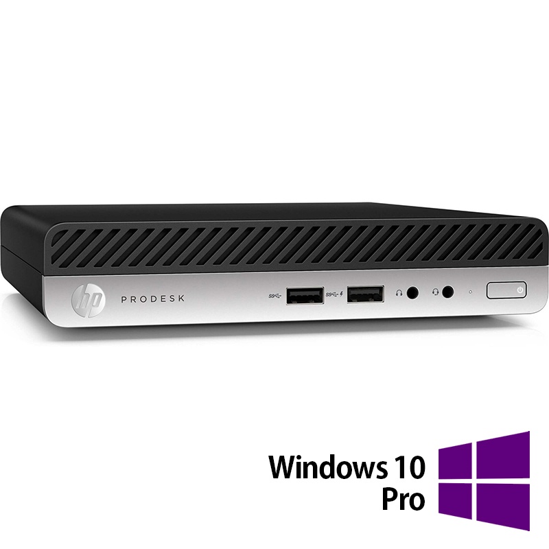 Calculator Refurbished HP ProDesk 400 G5 Mini PC Intel Core i5-9500T 2.20 - 3.70GHz 8GB DDR4 256GB SSD + Windows 10 Pro