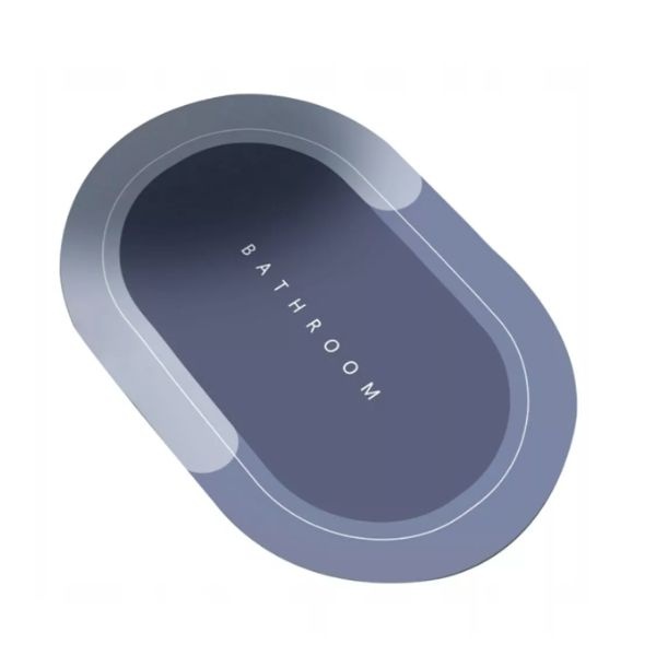Covor de baie antiderapant, Substrat absorbant si uscare rapida, Oval