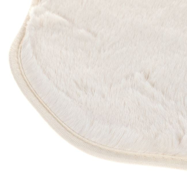 Covoras decorativ in forma de animal, cu aspect de blanita de iepure, interior cu suprafata antiderapanta, 60x100 cm, crem - 1 | YEO