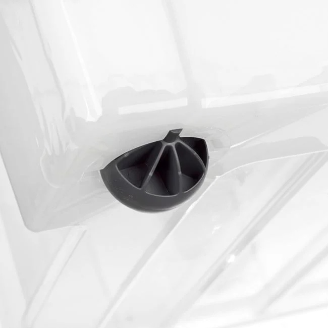 Cutie de depozitare, pliabila cu capac si roti, din plastic, capacitate 120L, transparent - 3 | YEO