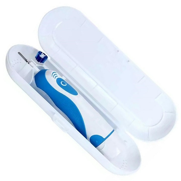 Etui de calatorie pentru o periuta de dinti electrica si 2 capete, Alb