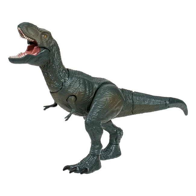 Figurina dinozaur T-Rex, cu sunet si miscare a gurii, 37x12x26cm, verde