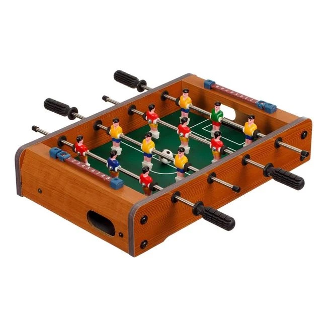 Fotbal de Masă din Lemn, 34x22x6.8 cm, Joc Interactiv pentru Copii