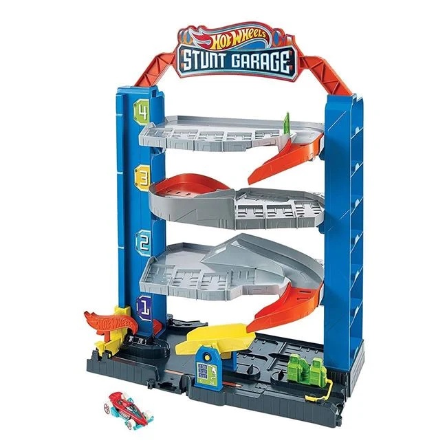 Garaj Hot Wheels City cu 3 nivele, include o masina, 47x7.5x36cm, multicolor - 1 | YEO