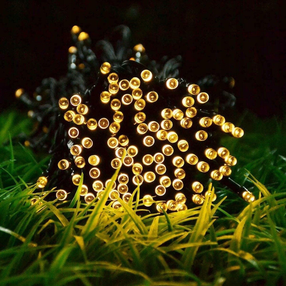 Instalatie Luminoasa Solara, cu 100/300/450/600 LED-uri, IP65, cu Lumina Alba Calda/Rece sau Multicolora, de 10/30/45/60m